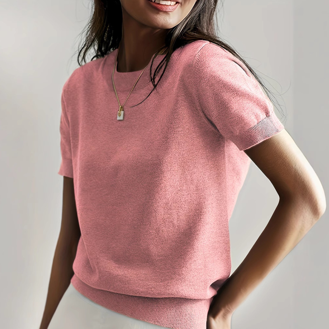 Vianca | Casual Short Sleeve Crew Neck Top