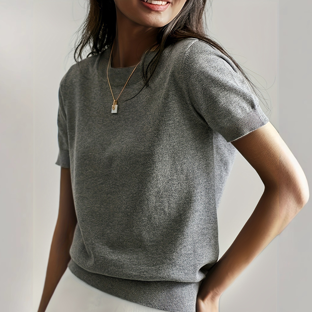 Vianca | Casual Short Sleeve Crew Neck Top