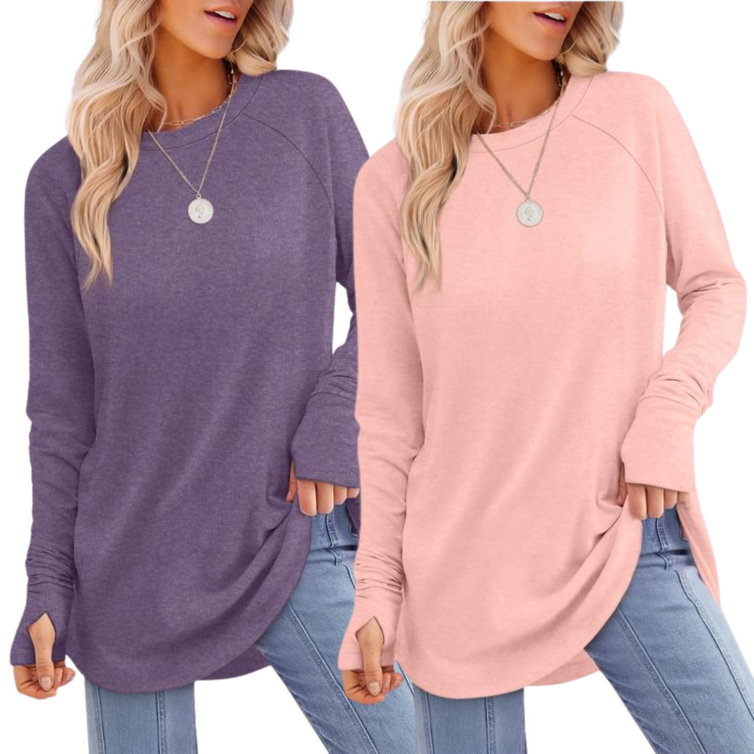 Zaritat | Cozy Long Sleeve Tunic Shirt
