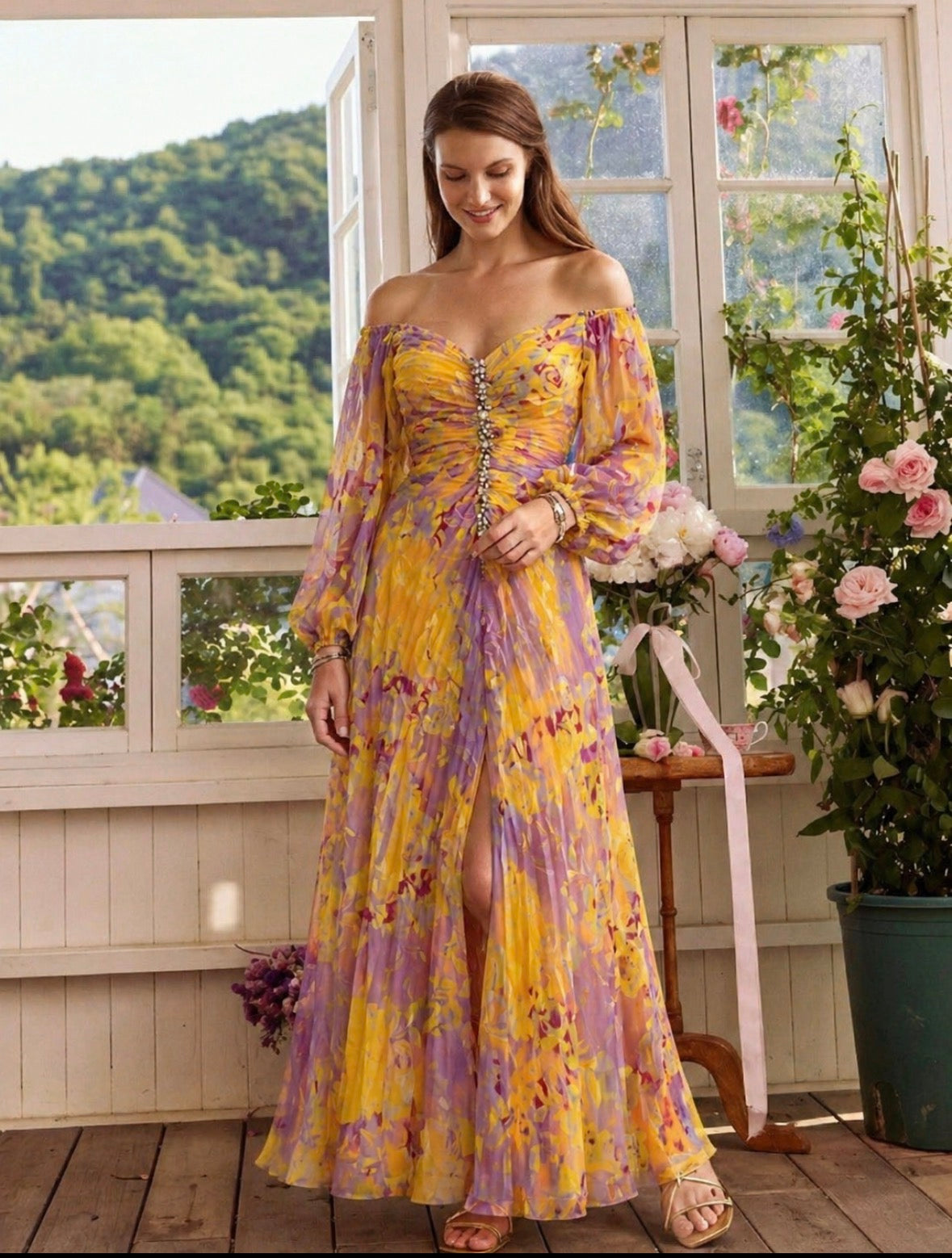Delphine | Elegant Dress with V-Neck