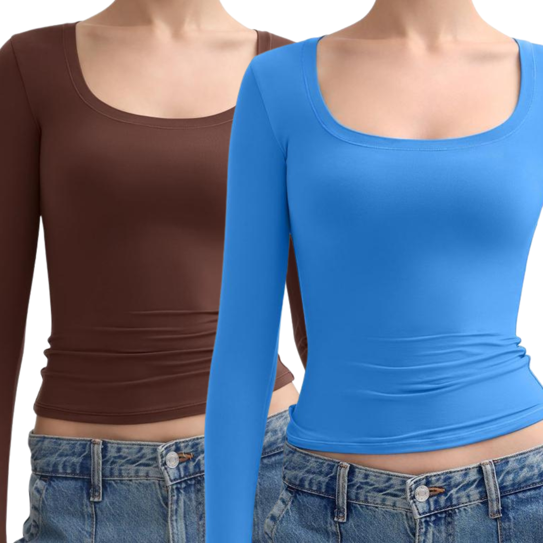 Ninat | Scoop Neck Long Sleeve Double