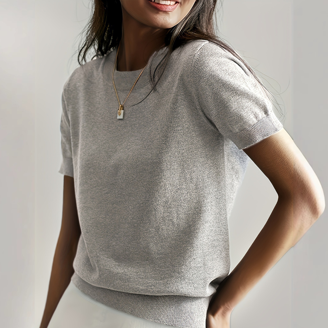 Vianca | Casual Short Sleeve Crew Neck Top