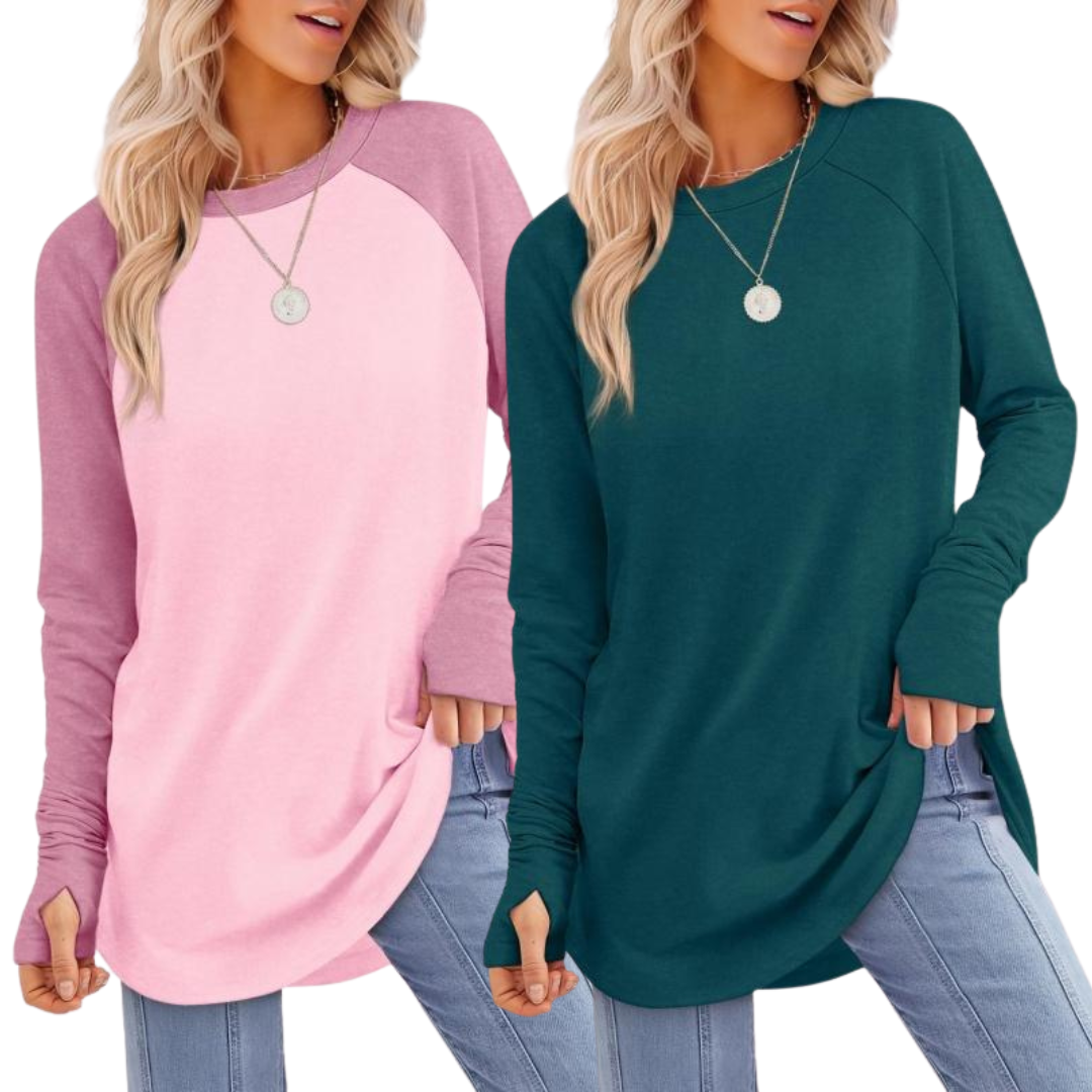 Zaritat | Cozy Long Sleeve Tunic Shirt