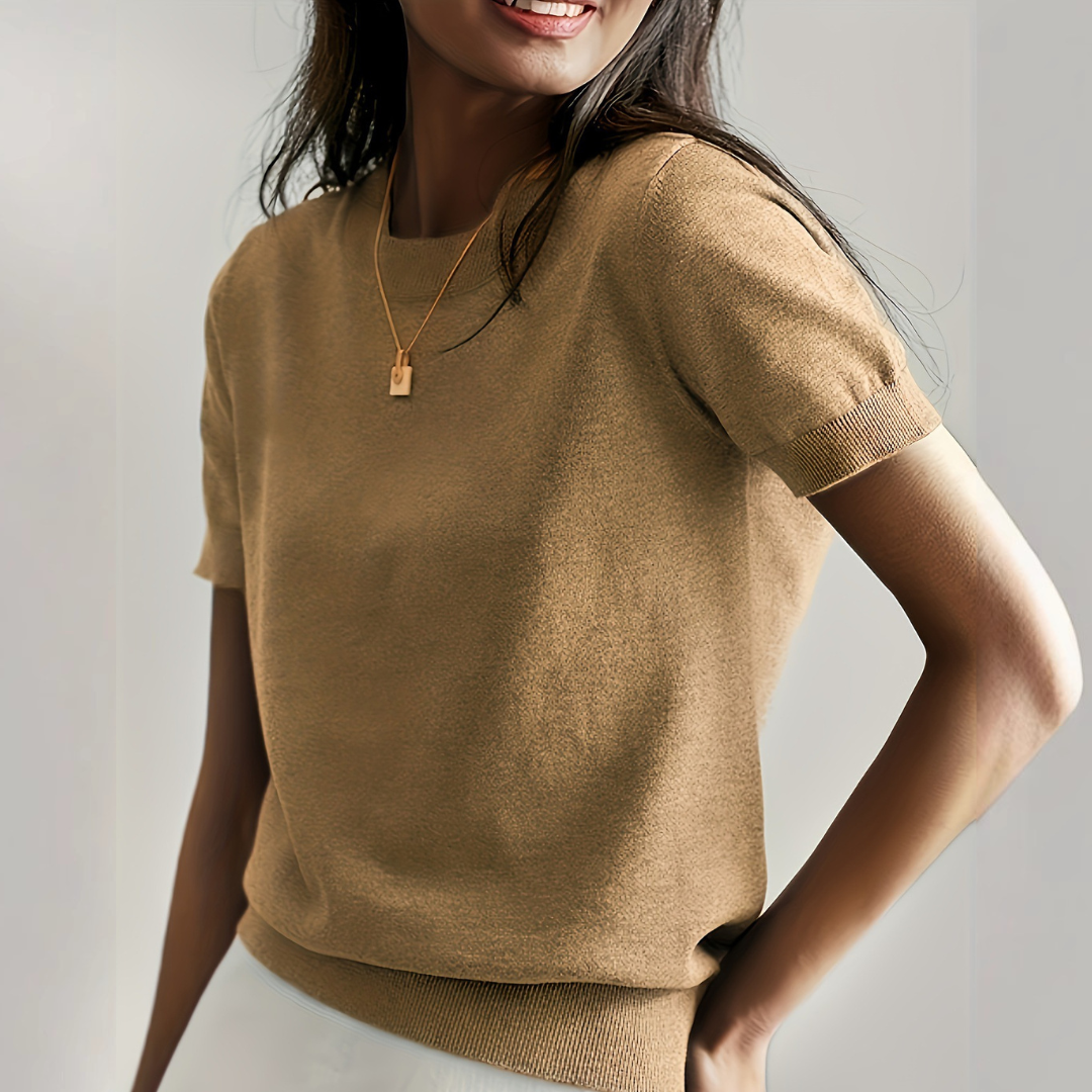Vianca | Casual Short Sleeve Crew Neck Top