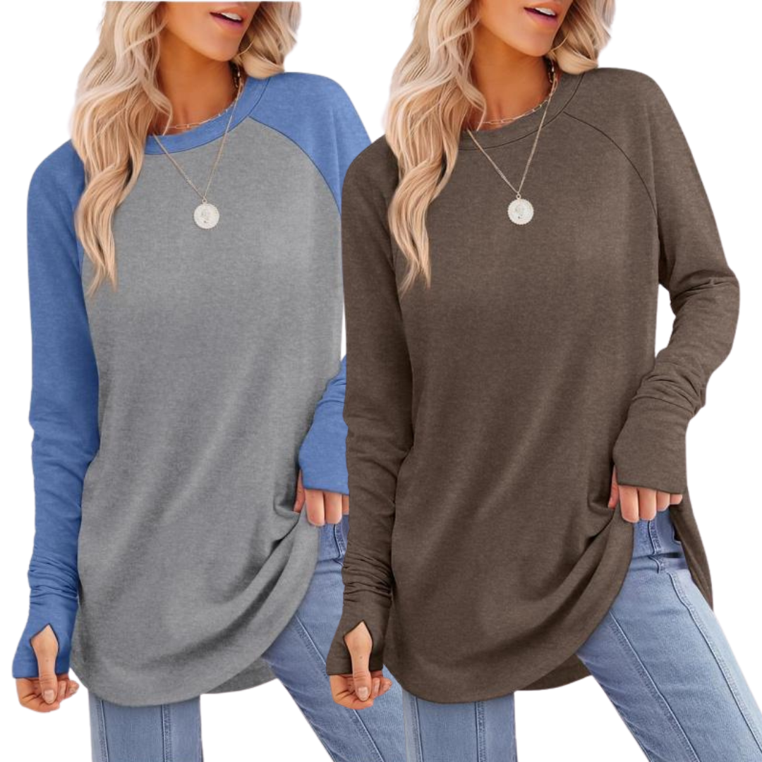 Zaritat | Cozy Long Sleeve Tunic Shirt
