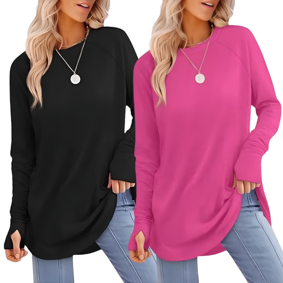 Zaritat | Cozy Long Sleeve Tunic Shirt