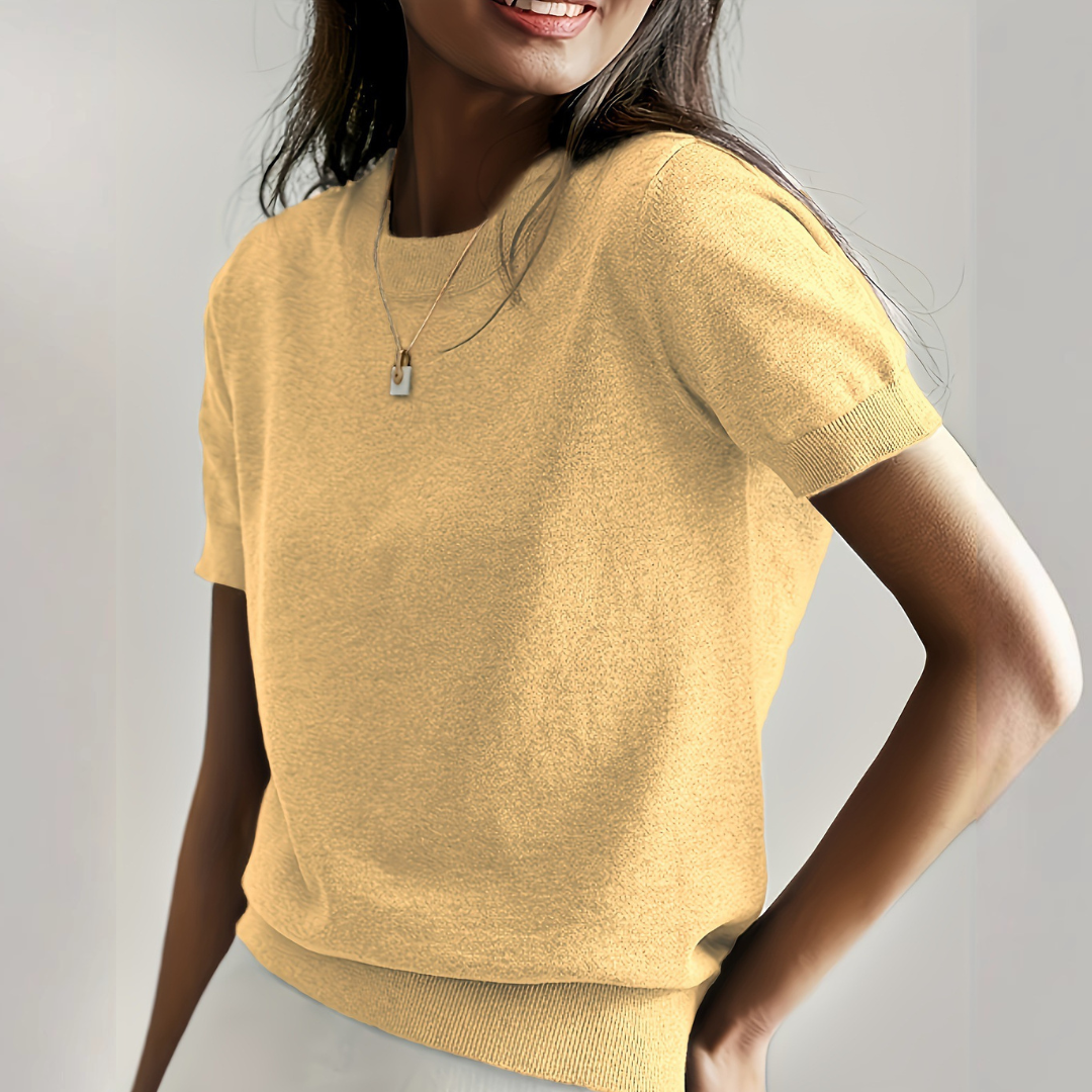 Vianca | Casual Short Sleeve Crew Neck Top