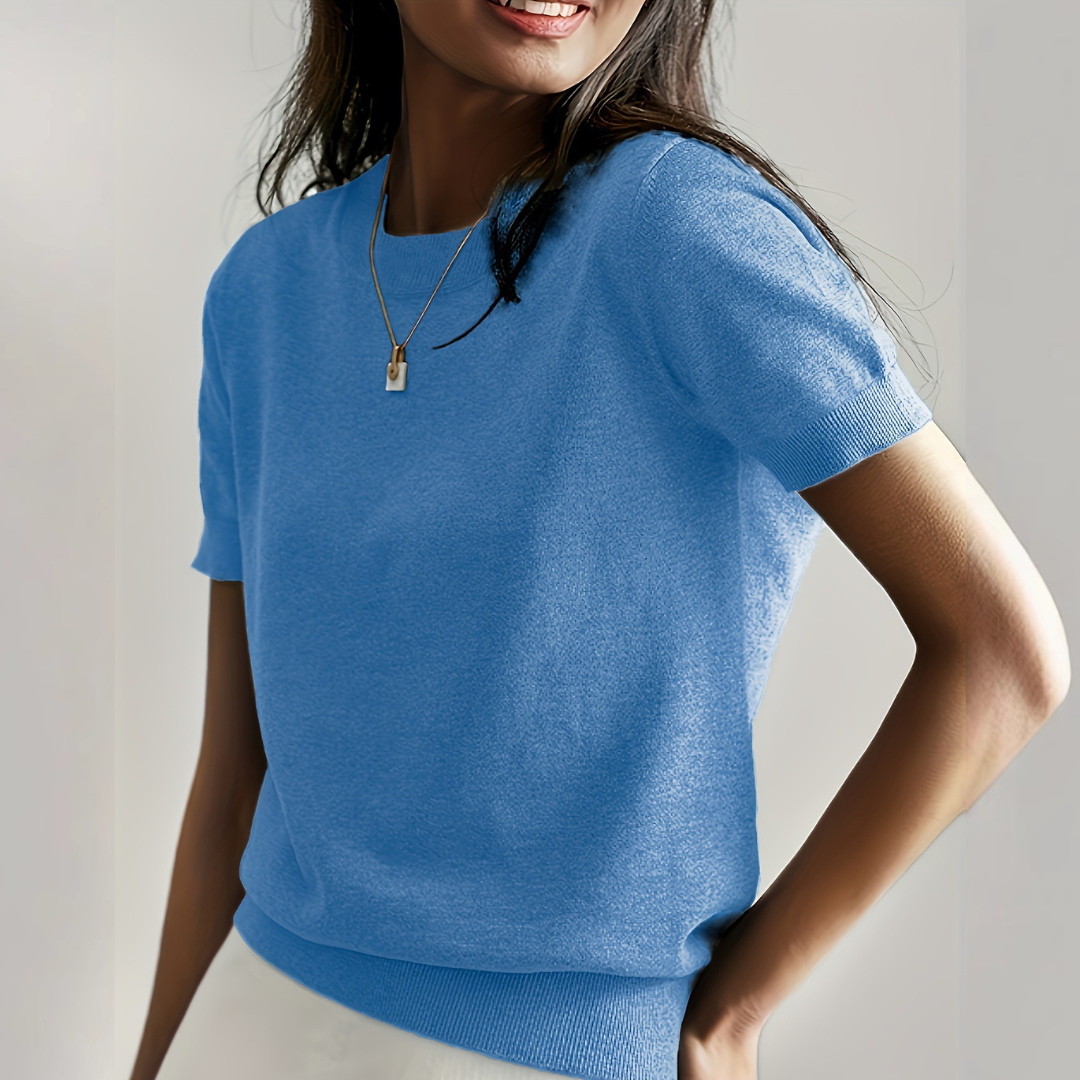Vianca | Casual Short Sleeve Crew Neck Top