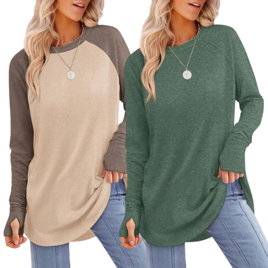 Zaritat | Cozy Long Sleeve Tunic Shirt