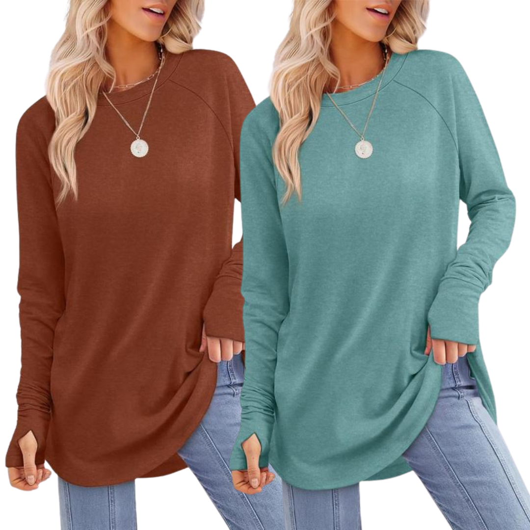 Zaritat | Cozy Long Sleeve Tunic Shirt