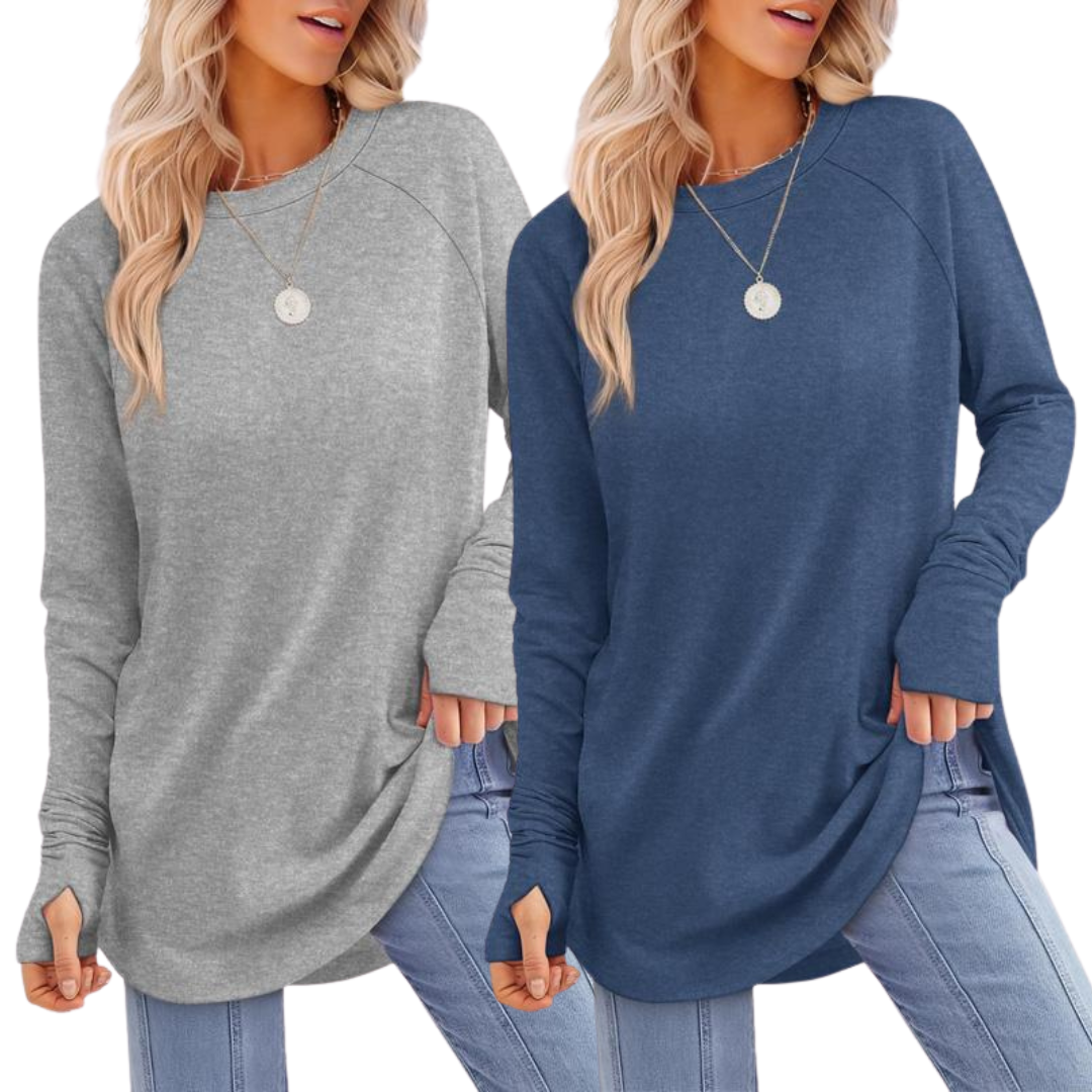 Zaritat | Cozy Long Sleeve Tunic Shirt