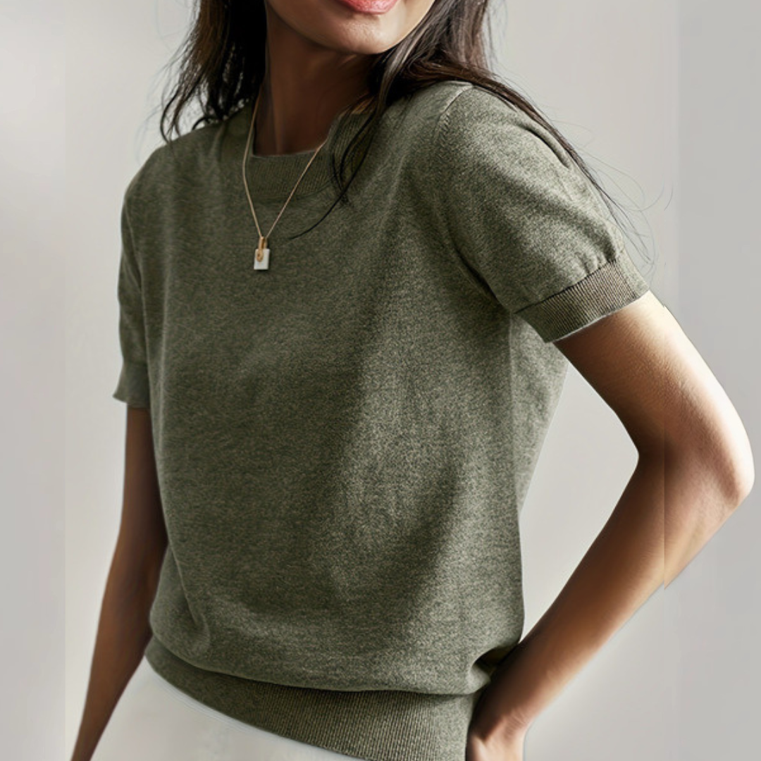 Vianca | Casual Short Sleeve Crew Neck Top