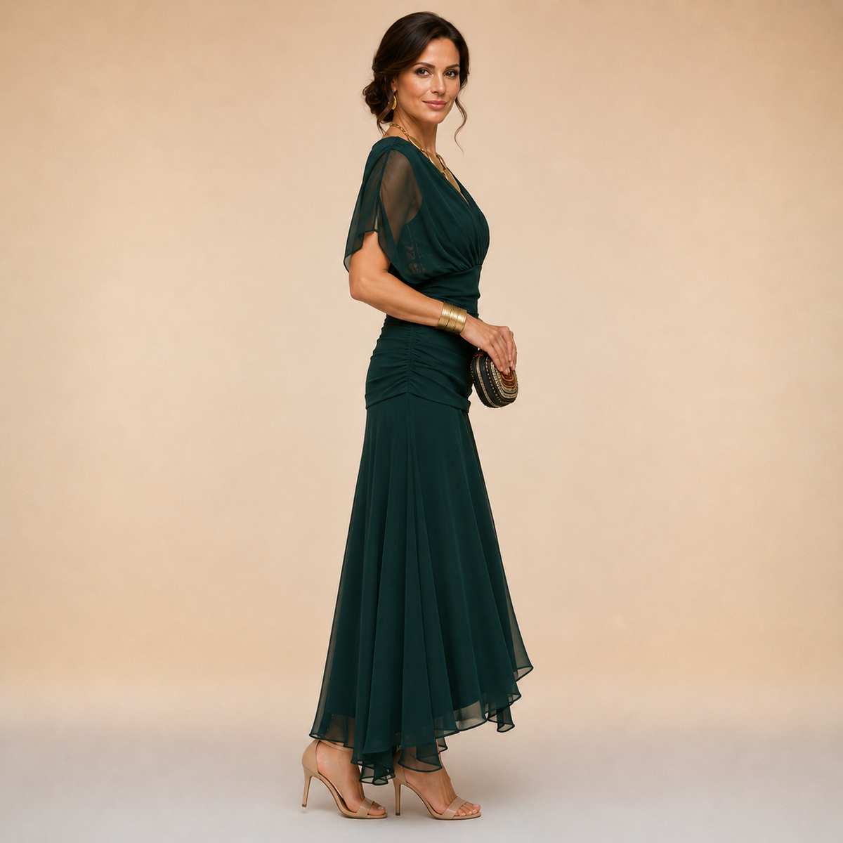 Mikaela | V-Neck Wrap Maxi Dress