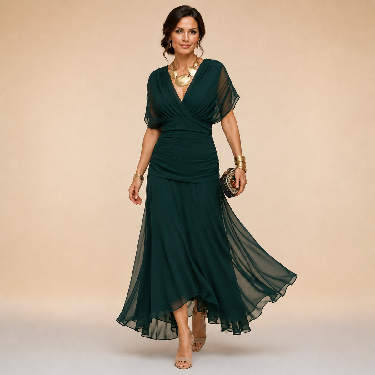 Mikaela | V-Neck Wrap Maxi Dress