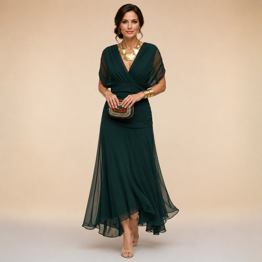 Mikaela | V-Neck Wrap Maxi Dress
