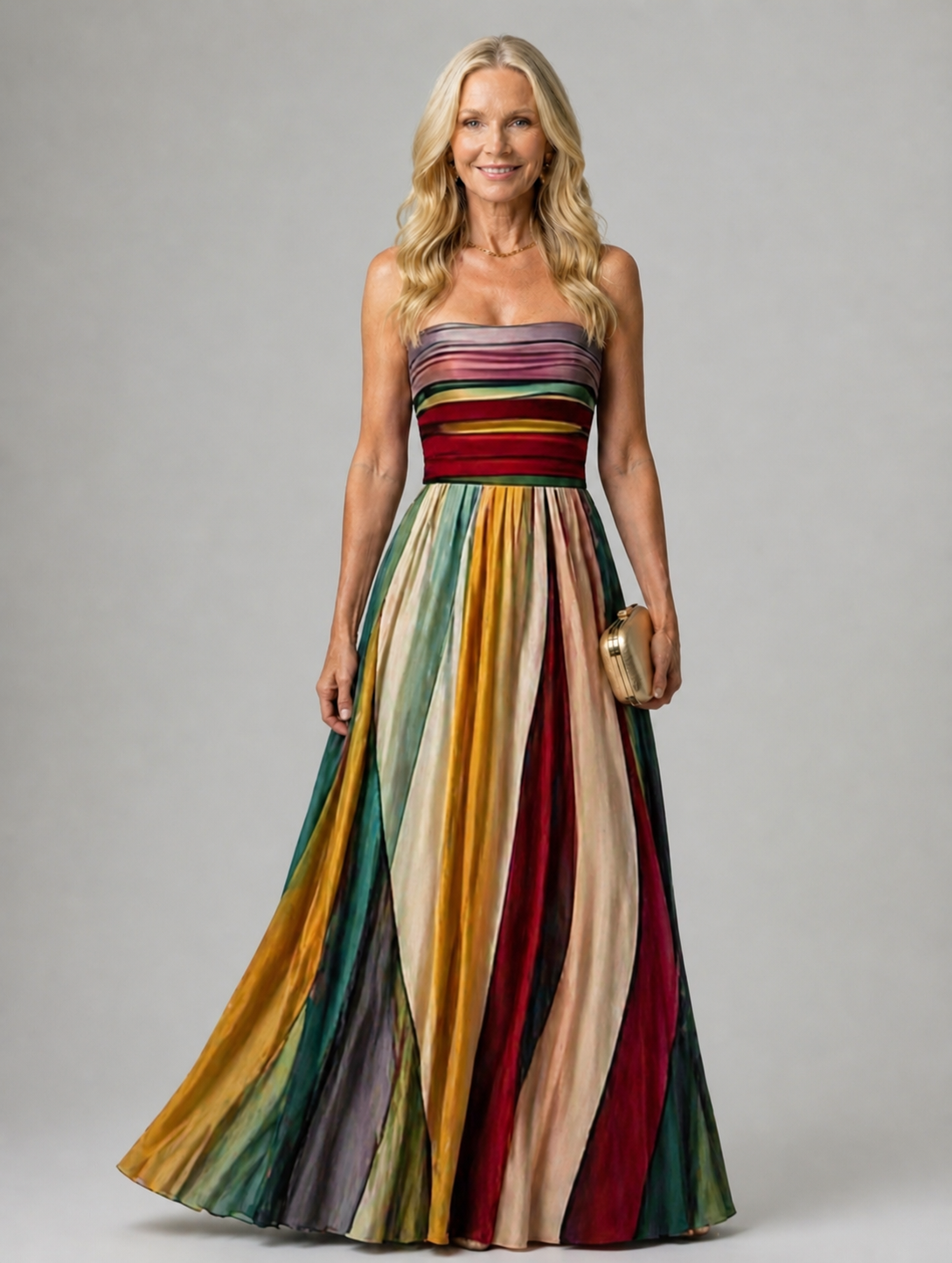 Olive | Effortless Strapless A-Line Dress