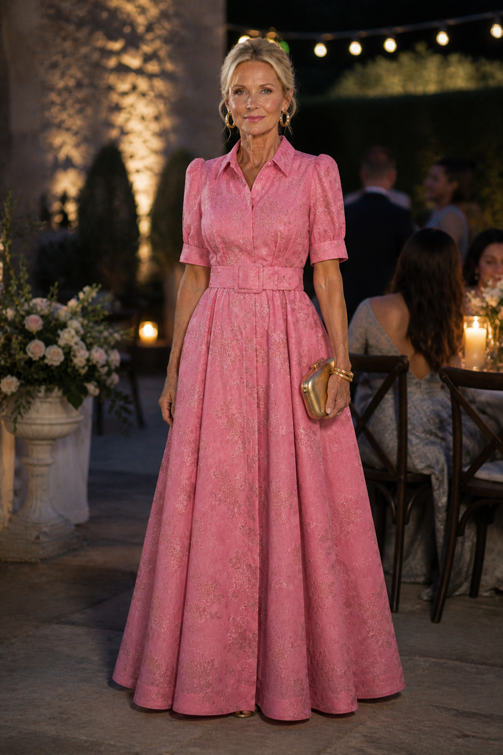 Margot | Belted Floral Maxi Dress