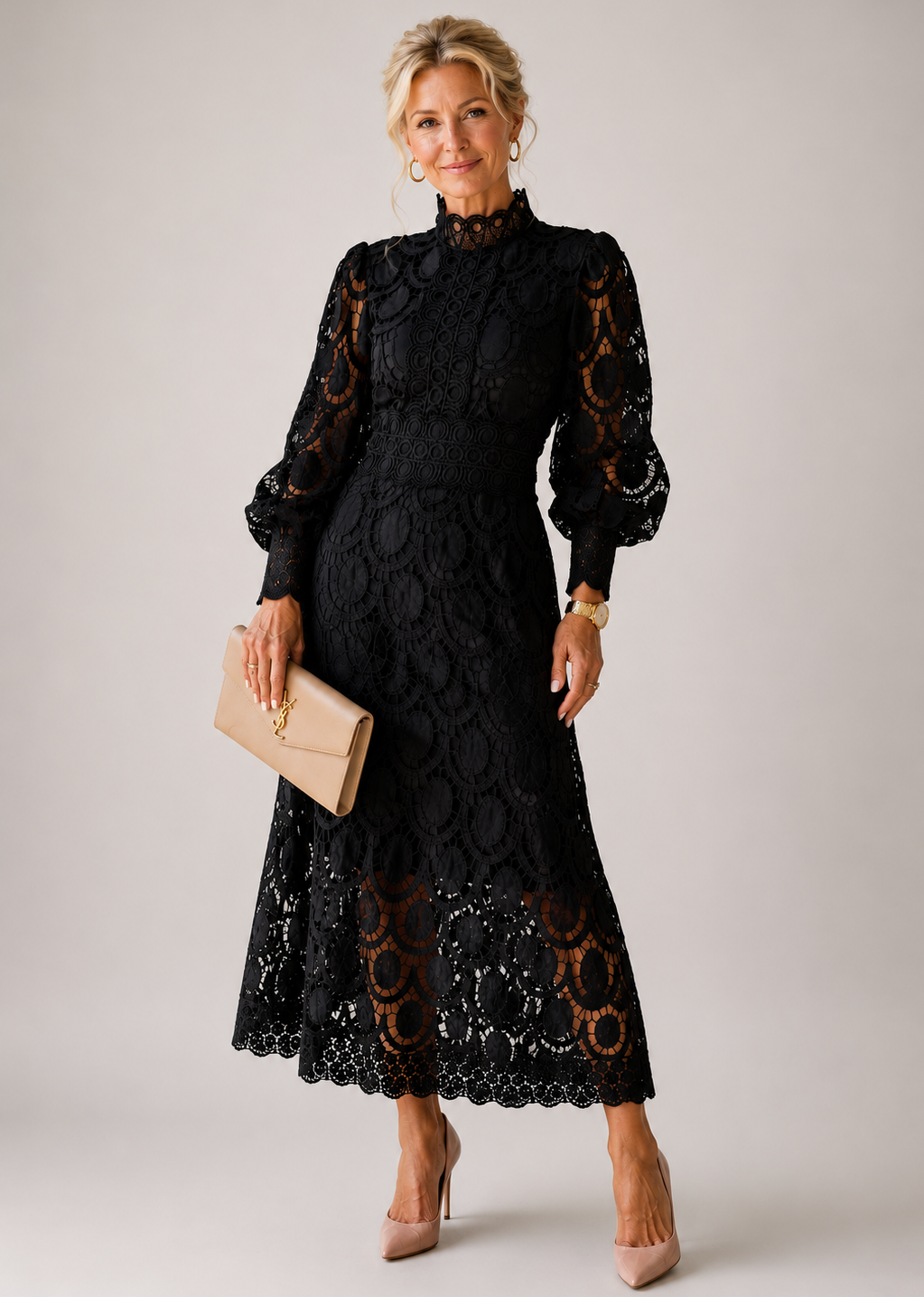 Imogen | Lace Midi Dress