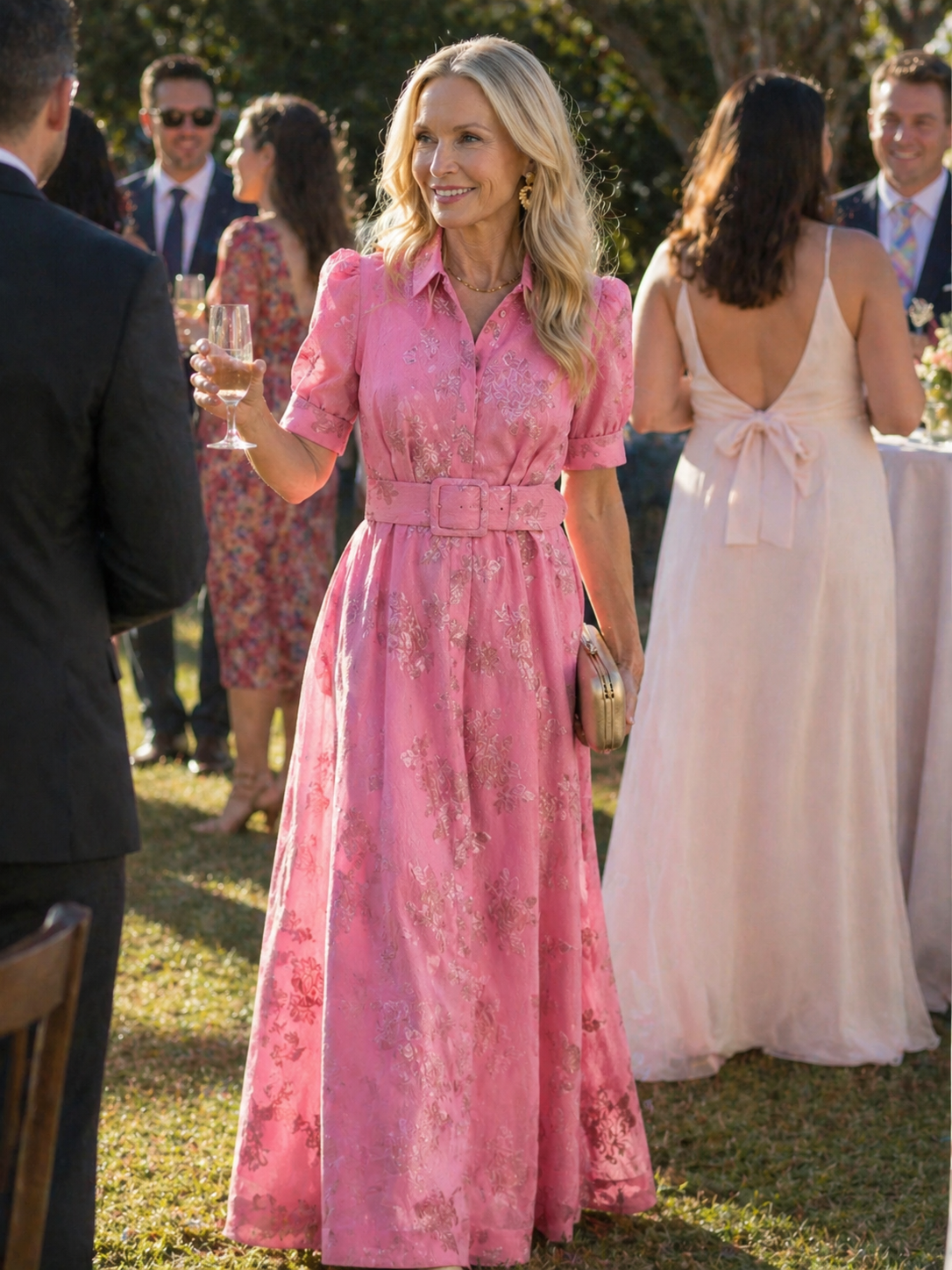 Margot | Belted Floral Maxi Dress