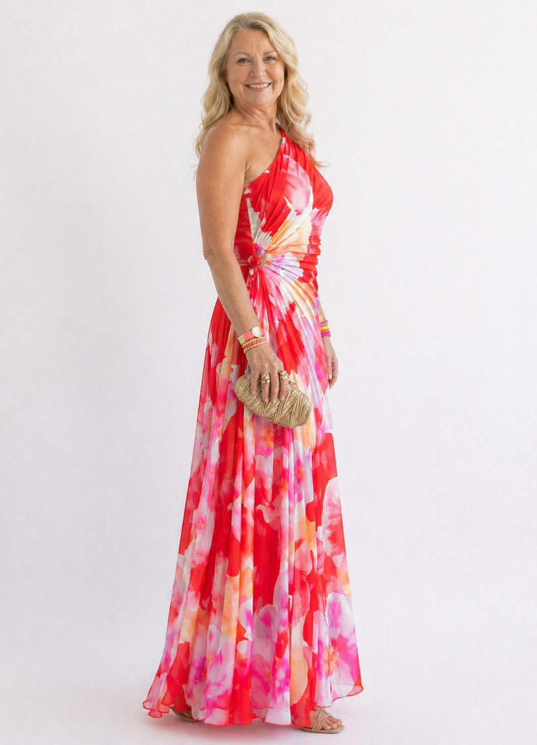 Camille | Vibrant Tropical Evening Dress
