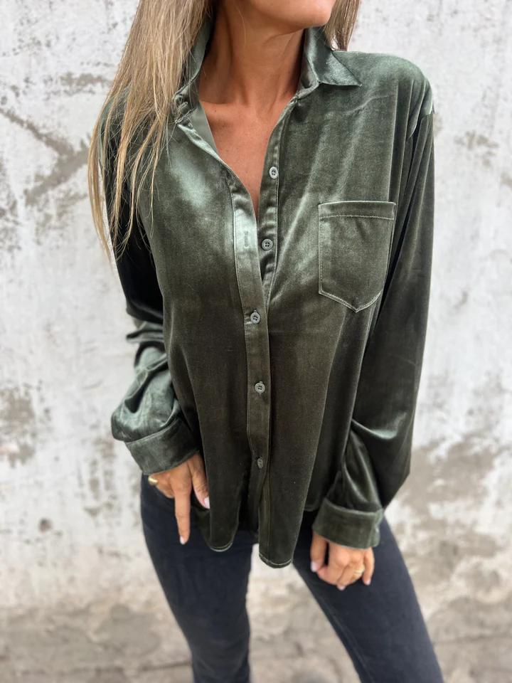 Dahlia | Soft Velvet Shirt