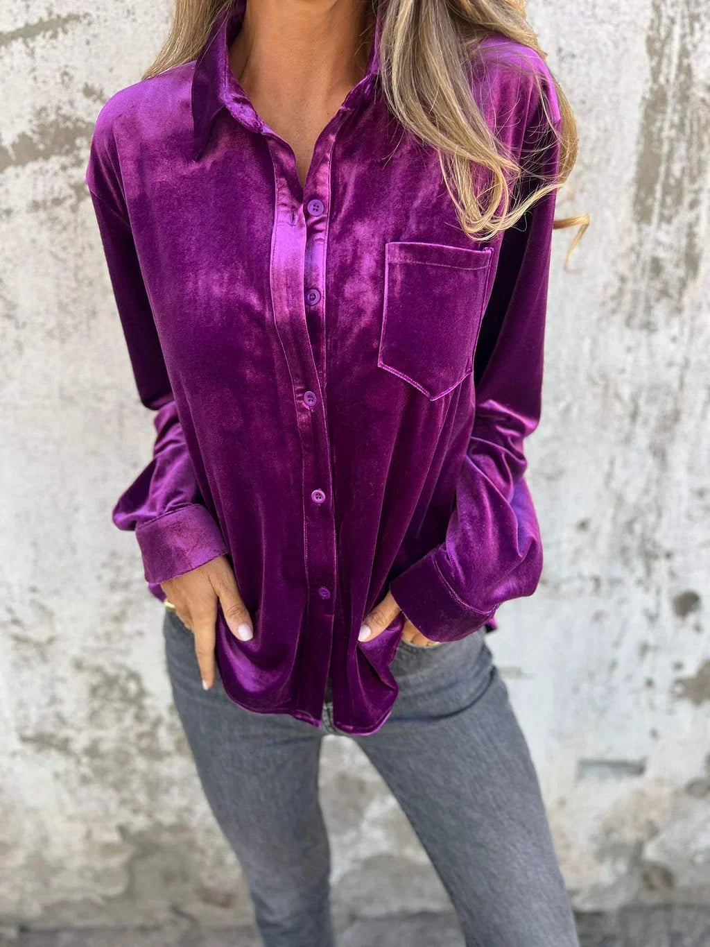 Dahlia | Soft Velvet Shirt