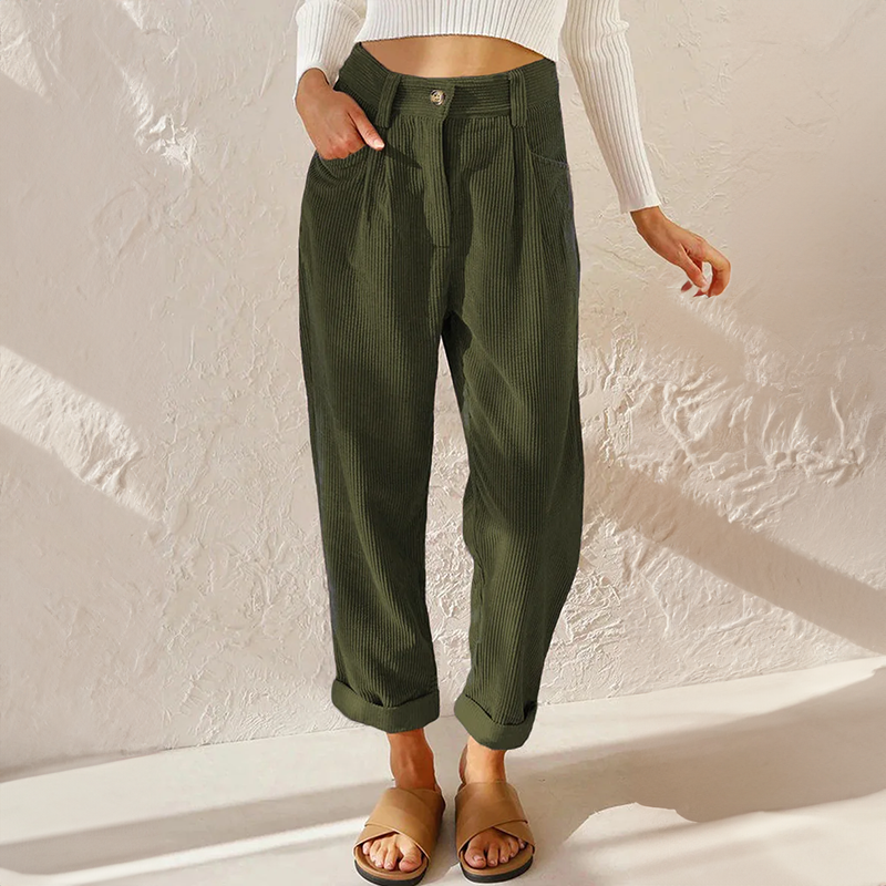 Annie | High-Waist Corduroy Pants for Women | Casual Comfort