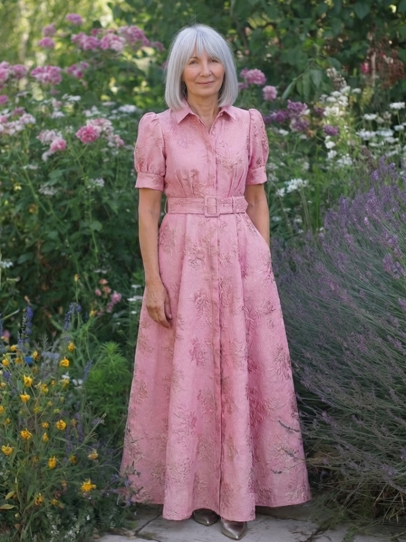 Margot | Belted Floral Maxi Dress