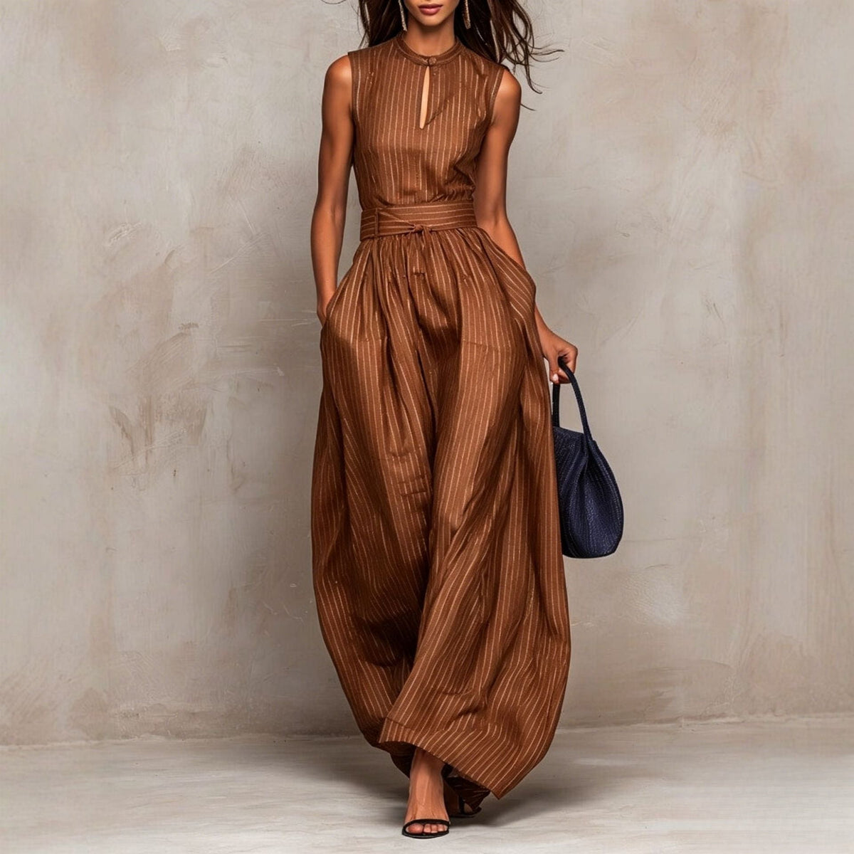 Celeste | Metallic Pinstripe Jumpsuit