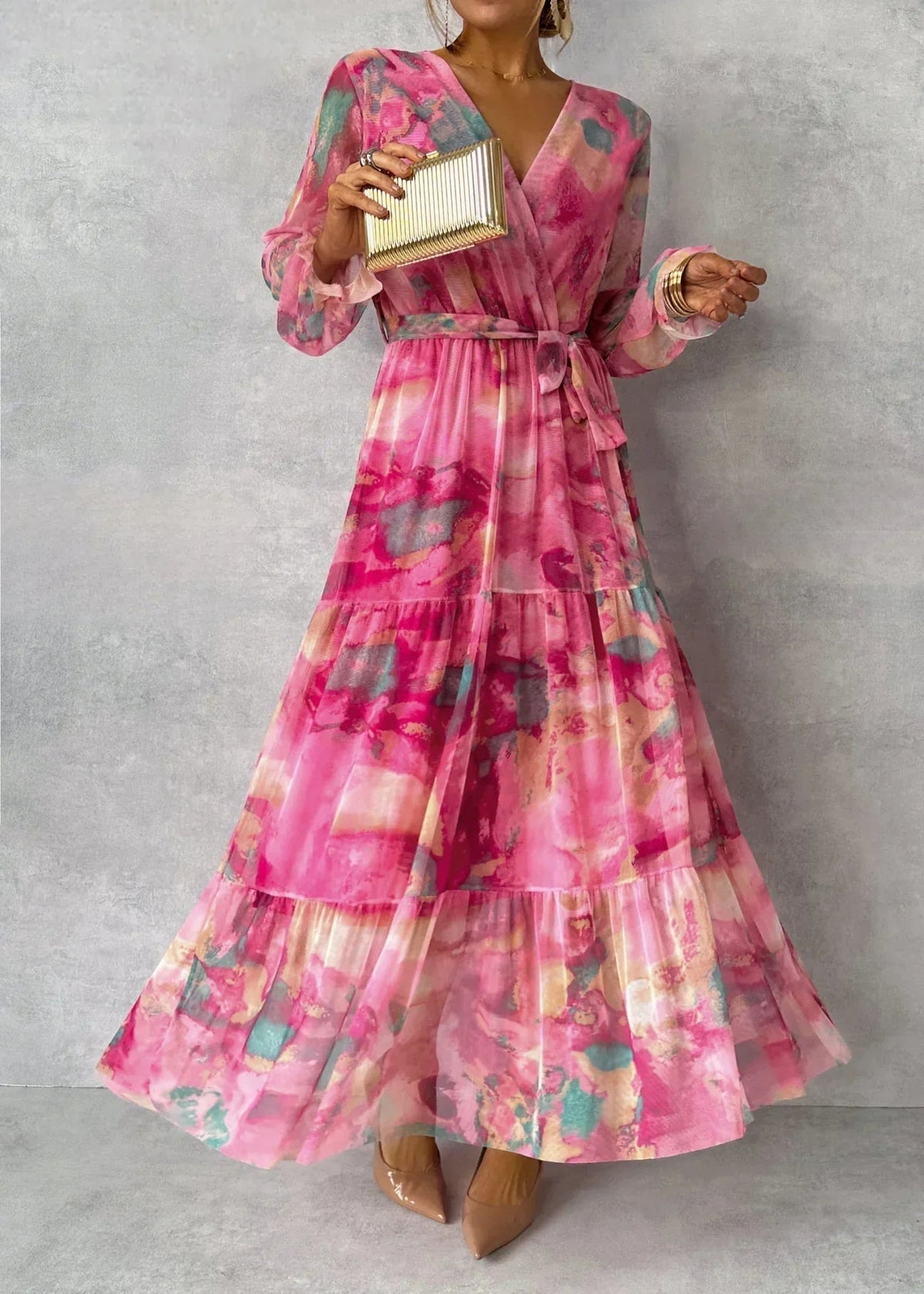 Sylvie | Wrap Dress with Floral Print