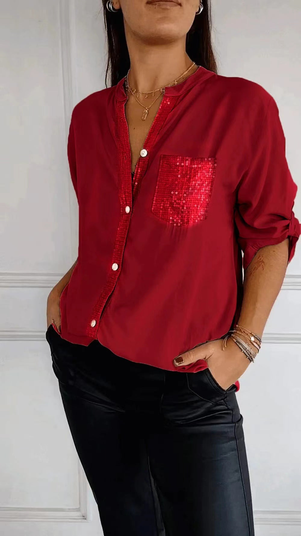 Danica | Sequin Detailed Blouse