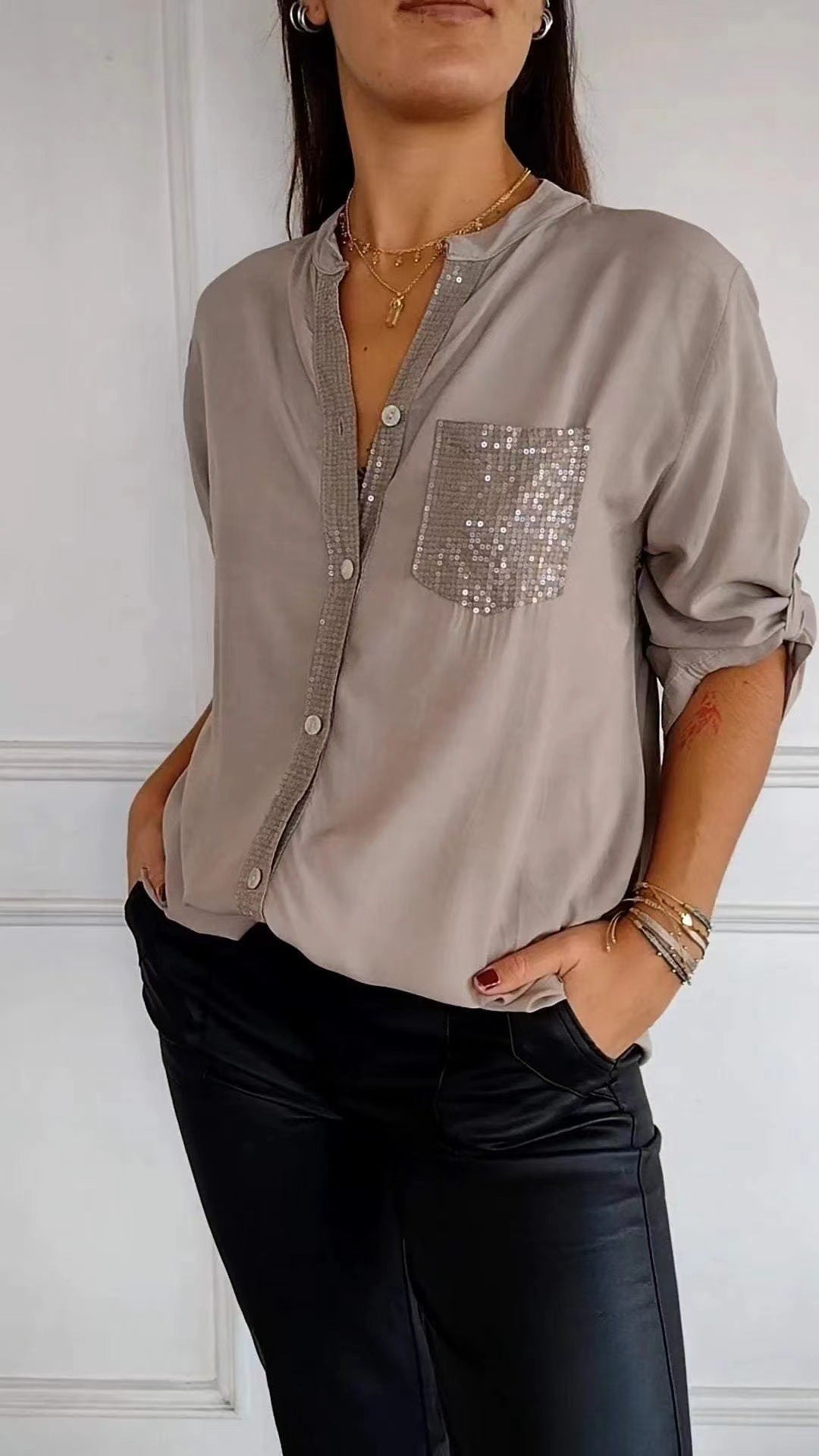 Danica | Sequin Detailed Blouse