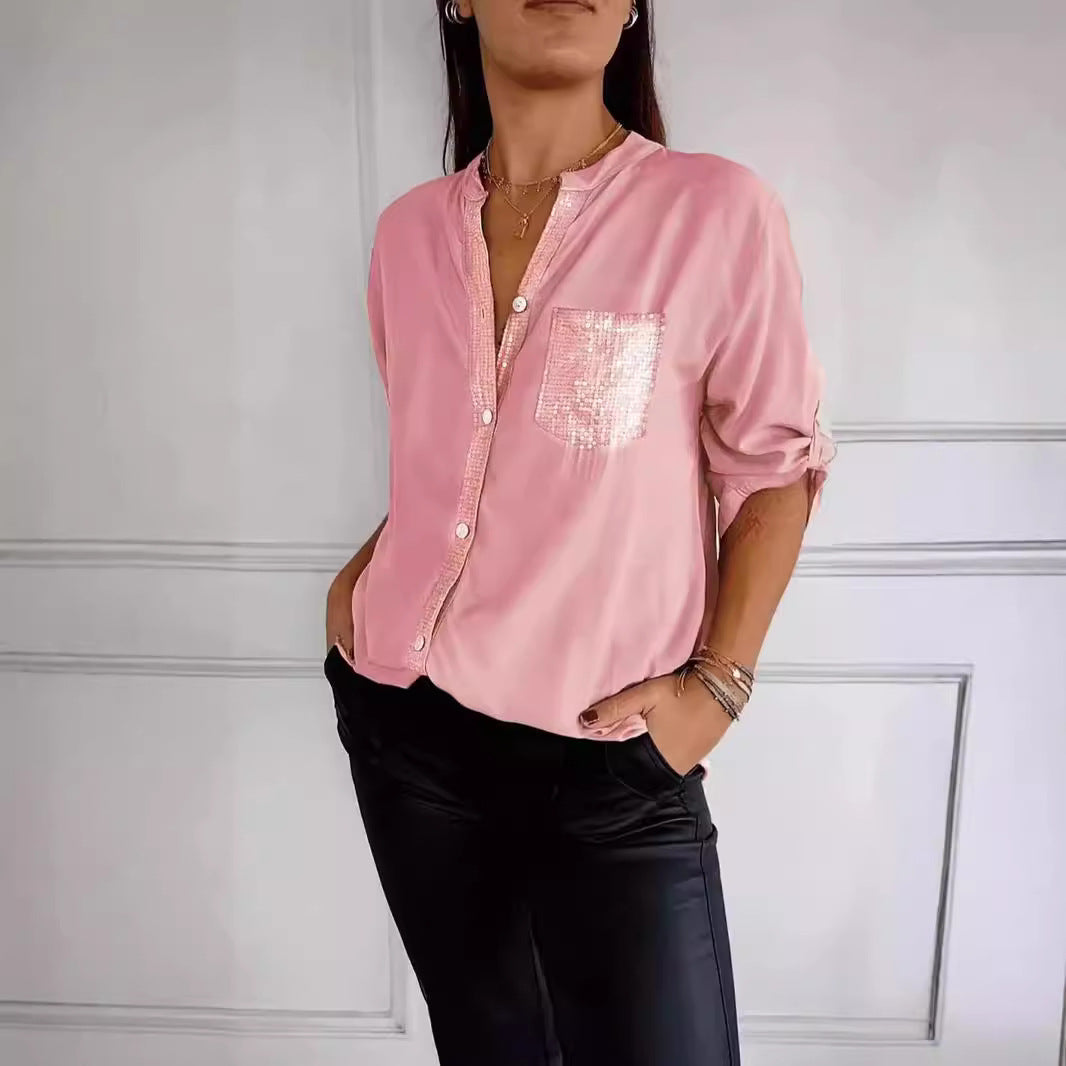 Danica | Sequin Detailed Blouse