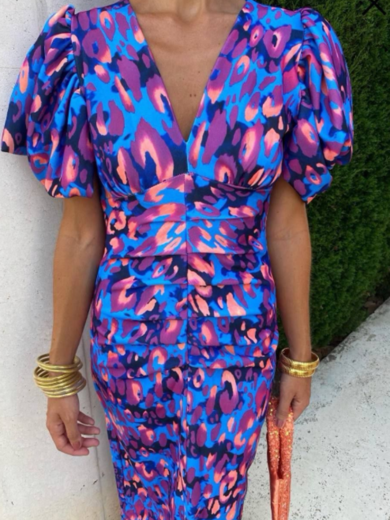 Penelope | Vivid Pleated Midi Dress