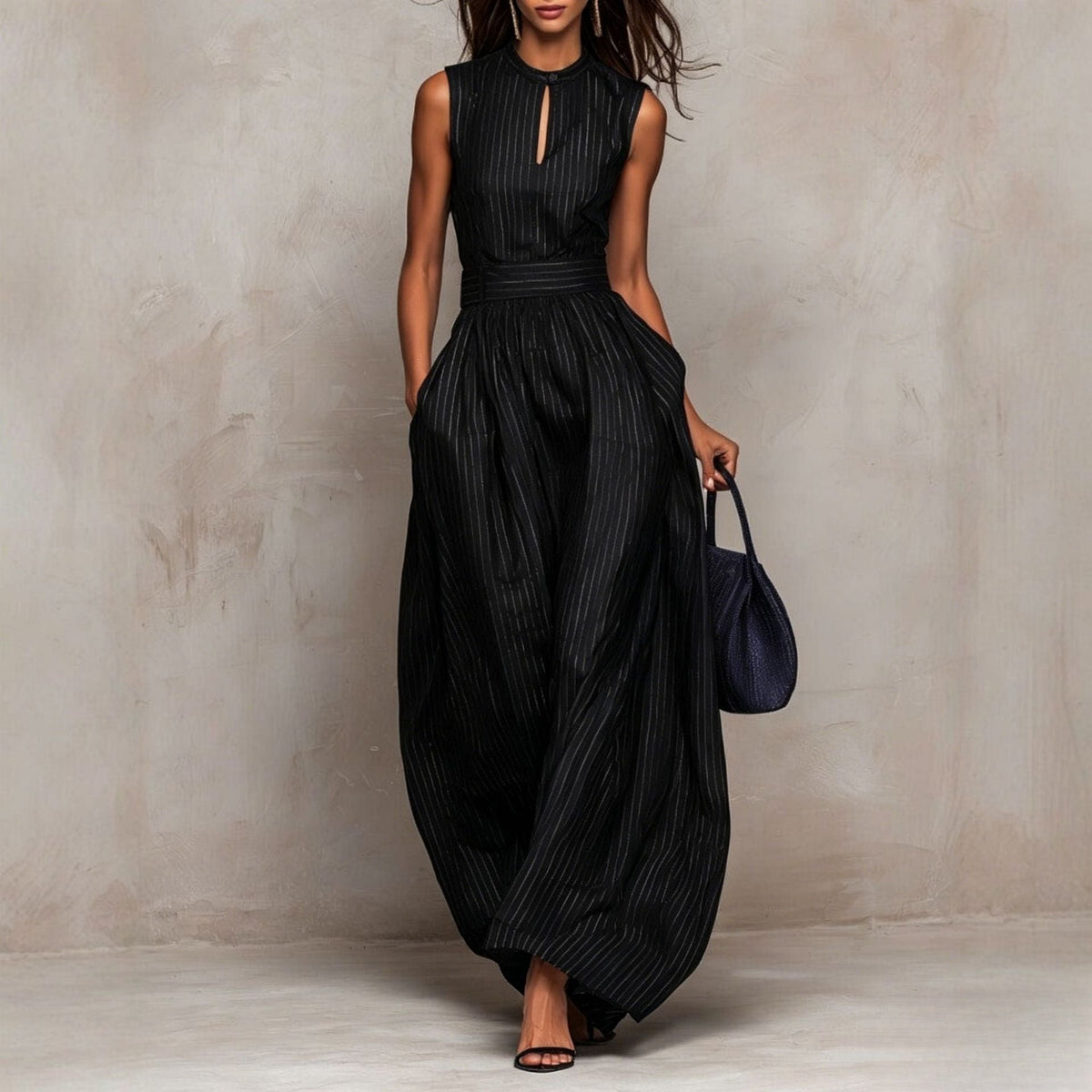 Celeste | Metallic Pinstripe Jumpsuit