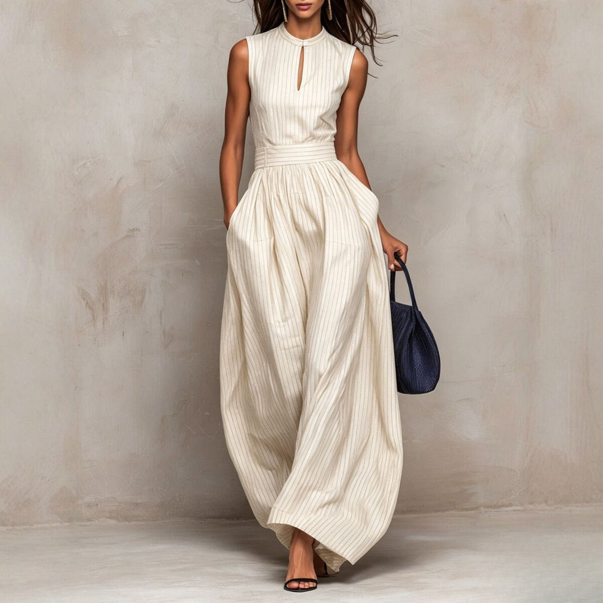 Celeste | Metallic Pinstripe Jumpsuit