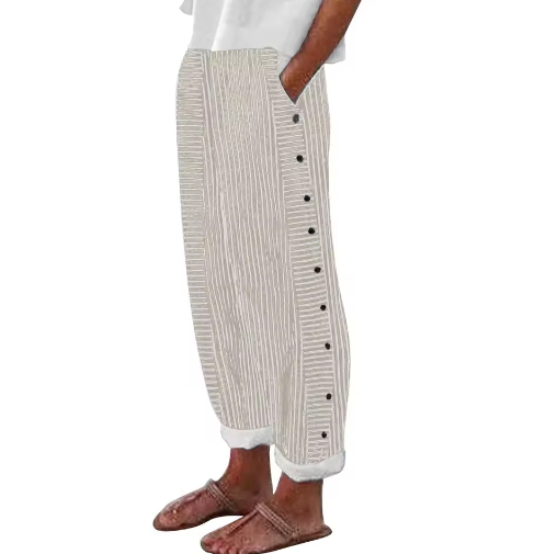 Sharon | Striped Loose Fit Wide-Leg Pants