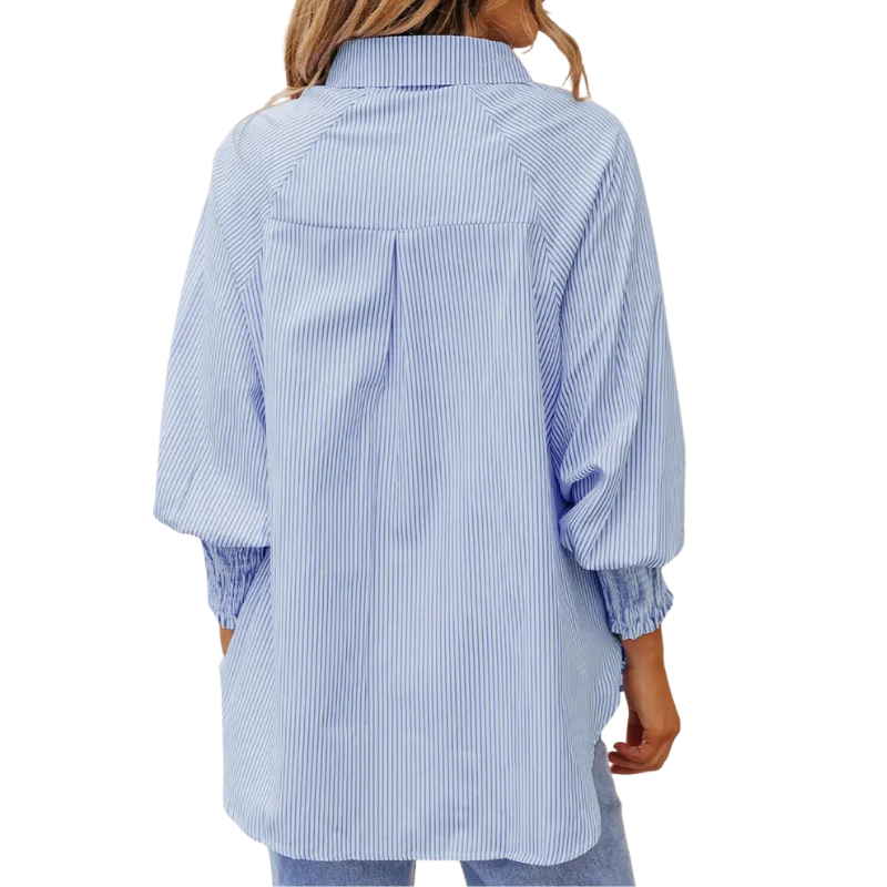 Sarah | Modern Striped Button Shirt