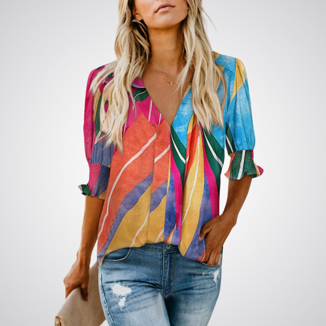 Monica | Chic V-Neck Blouse