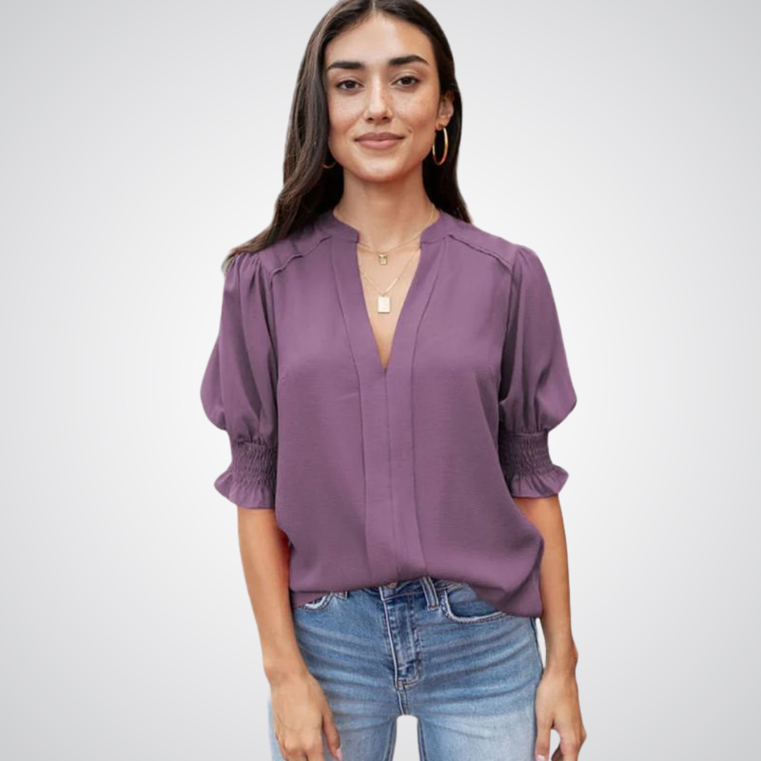 Monica | Chic V-Neck Blouse