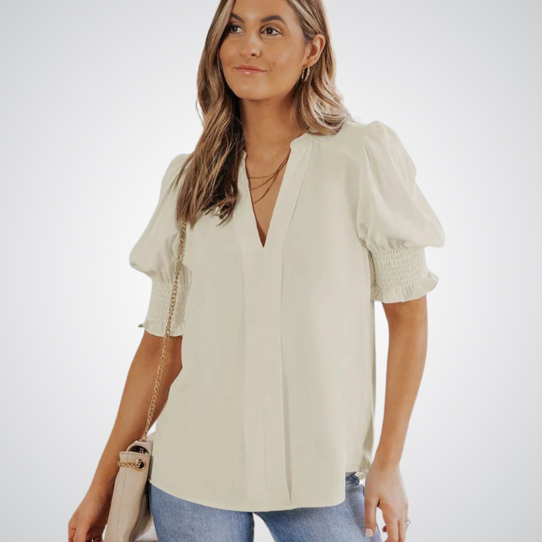 Monica | Chic V-Neck Blouse