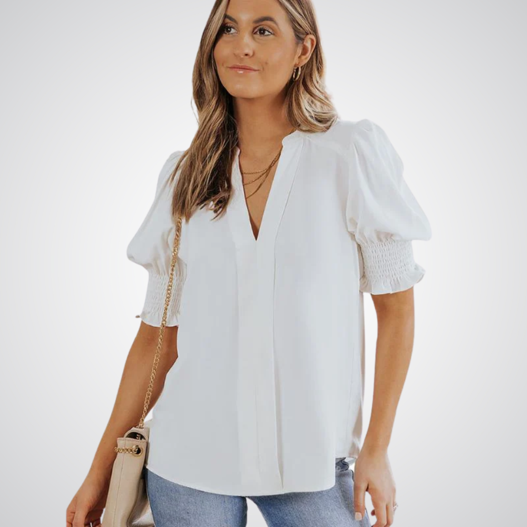 Monica | Chic V-Neck Blouse