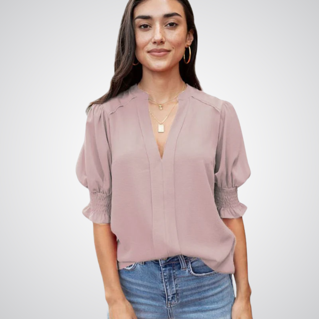 Monica | Chic V-Neck Blouse