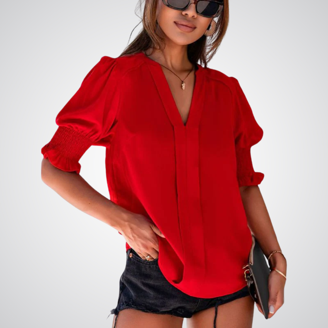 Monica | Chic V-Neck Blouse