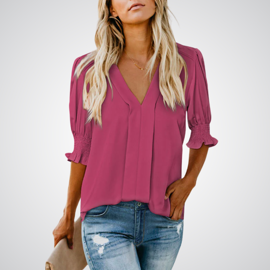 Monica | Chic V-Neck Blouse