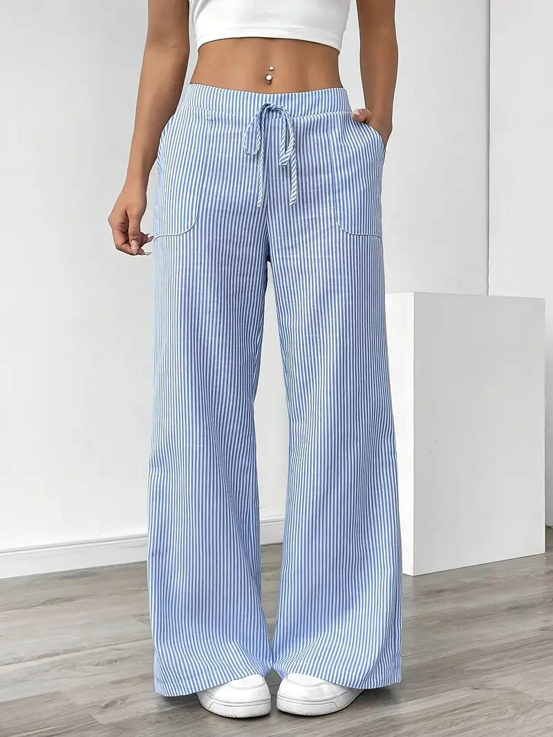 Karina | Striped Wide-Leg Pants