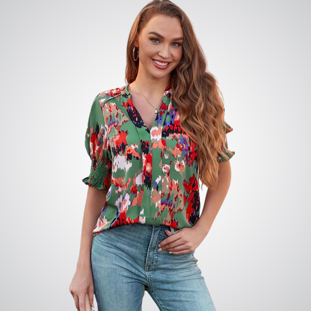 Monica | Chic V-Neck Blouse