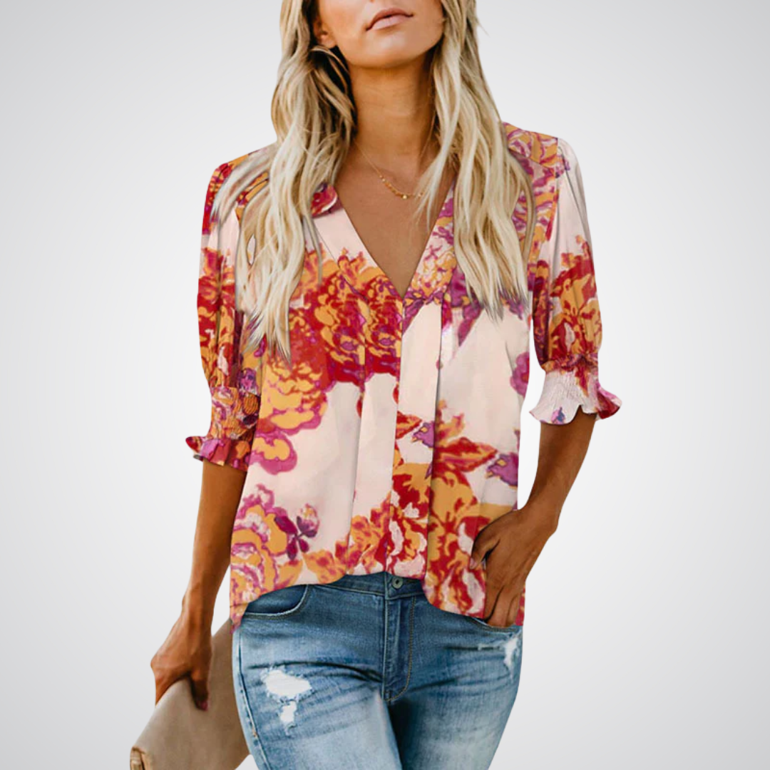 Monica | Chic V-Neck Blouse