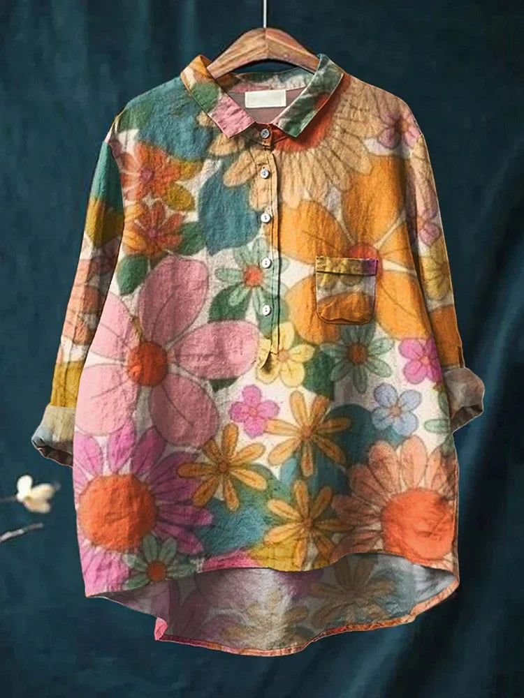 Lara | Floral Art Shirt