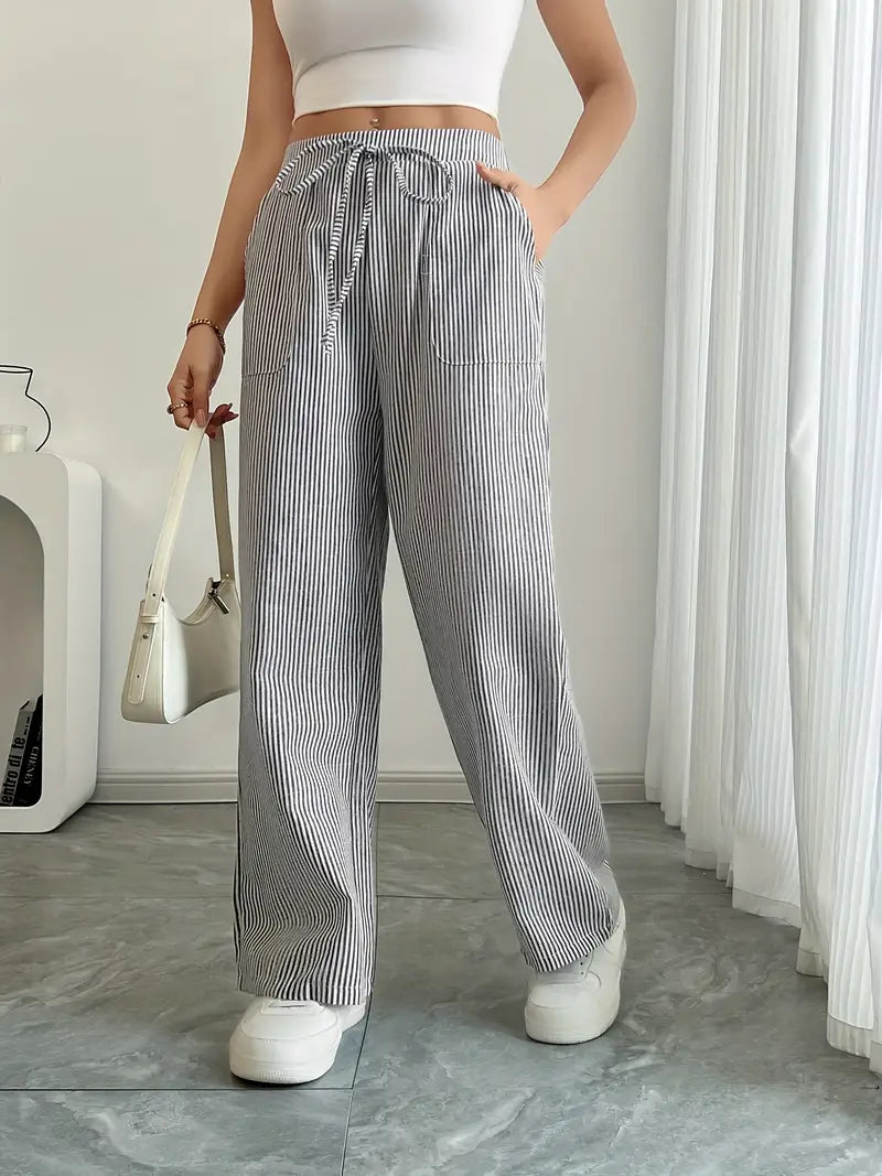 Karina | Striped Wide-Leg Pants